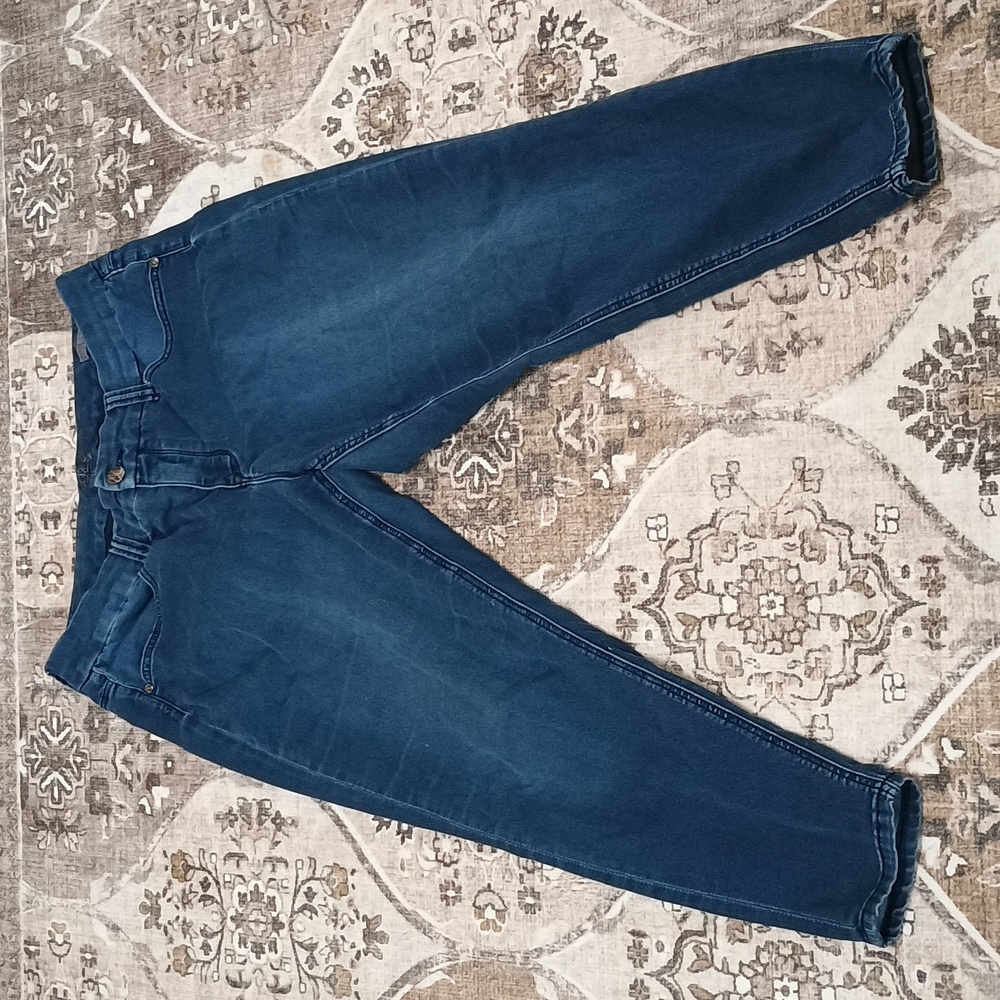 Melissa McCarthy Slimming Pencil Jeans [Size:16W] [Color: Blue]